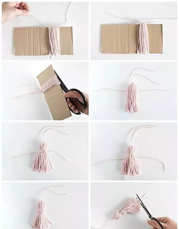 毛线缠绕纸板图解图片