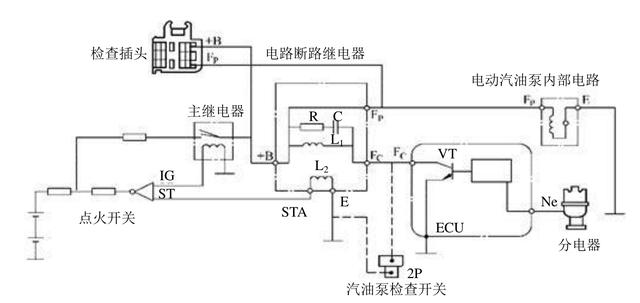 汽油泵控制电路图图片