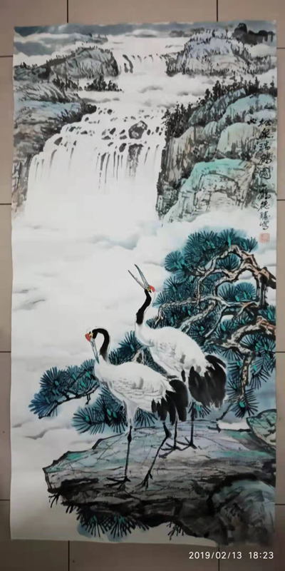 挥毫鹤立鸡群纵墨名闻天下一一著名画家纪德胜作品欣赏