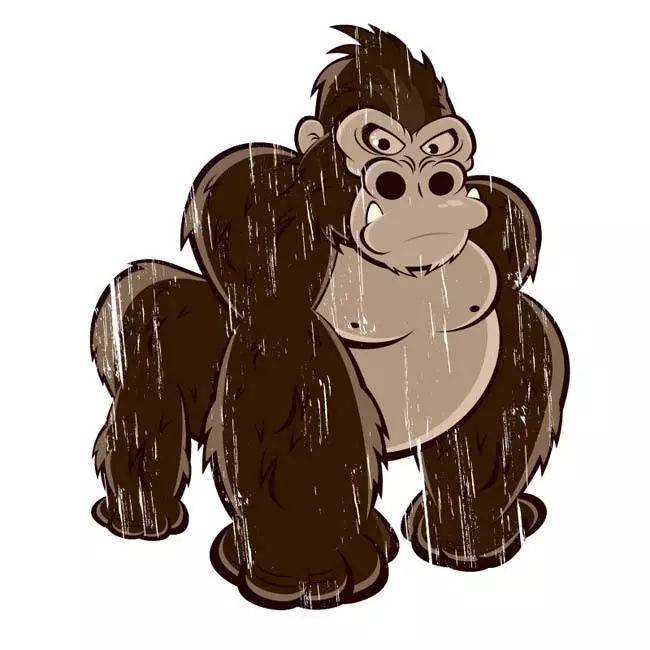 猩猩拍胸脯动画表情包图片