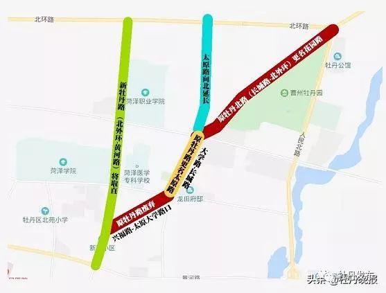 而原牡丹北路(兴福路