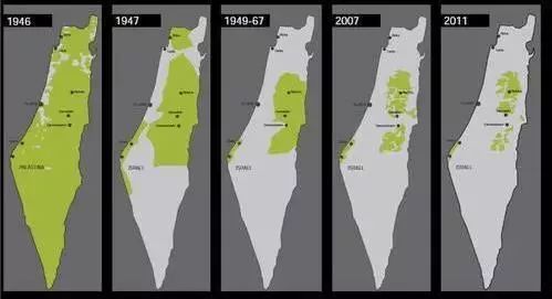 以色列实控地图图片