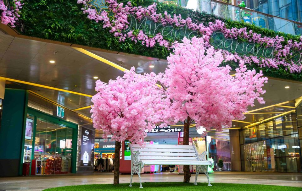 又一个网红自拍圣地:花果园购物中心樱花盛景 靠才华吃饭的人就是你!