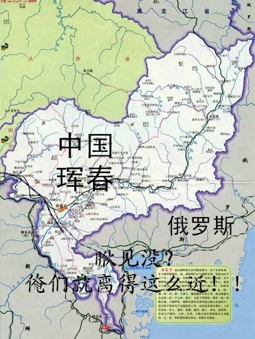 珲春地图 三国交界图片