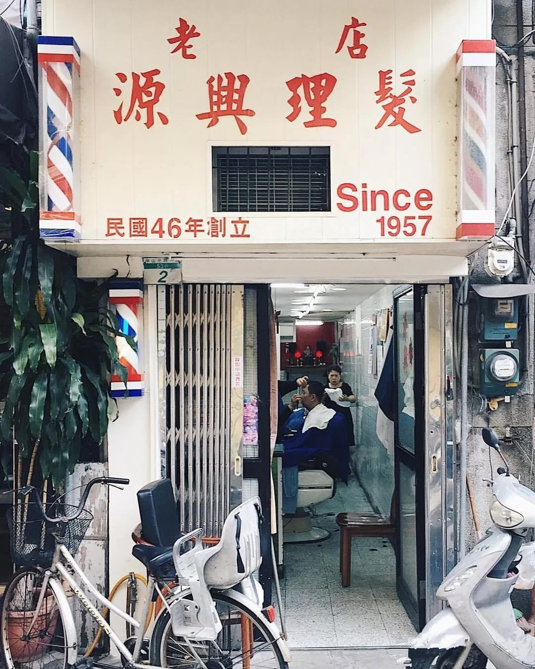 老式理发店招牌图片