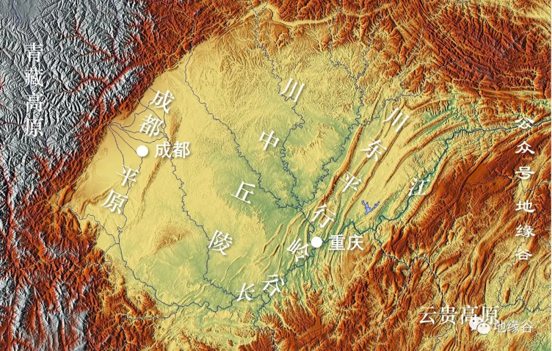 川东平行岭谷3D立体图图片