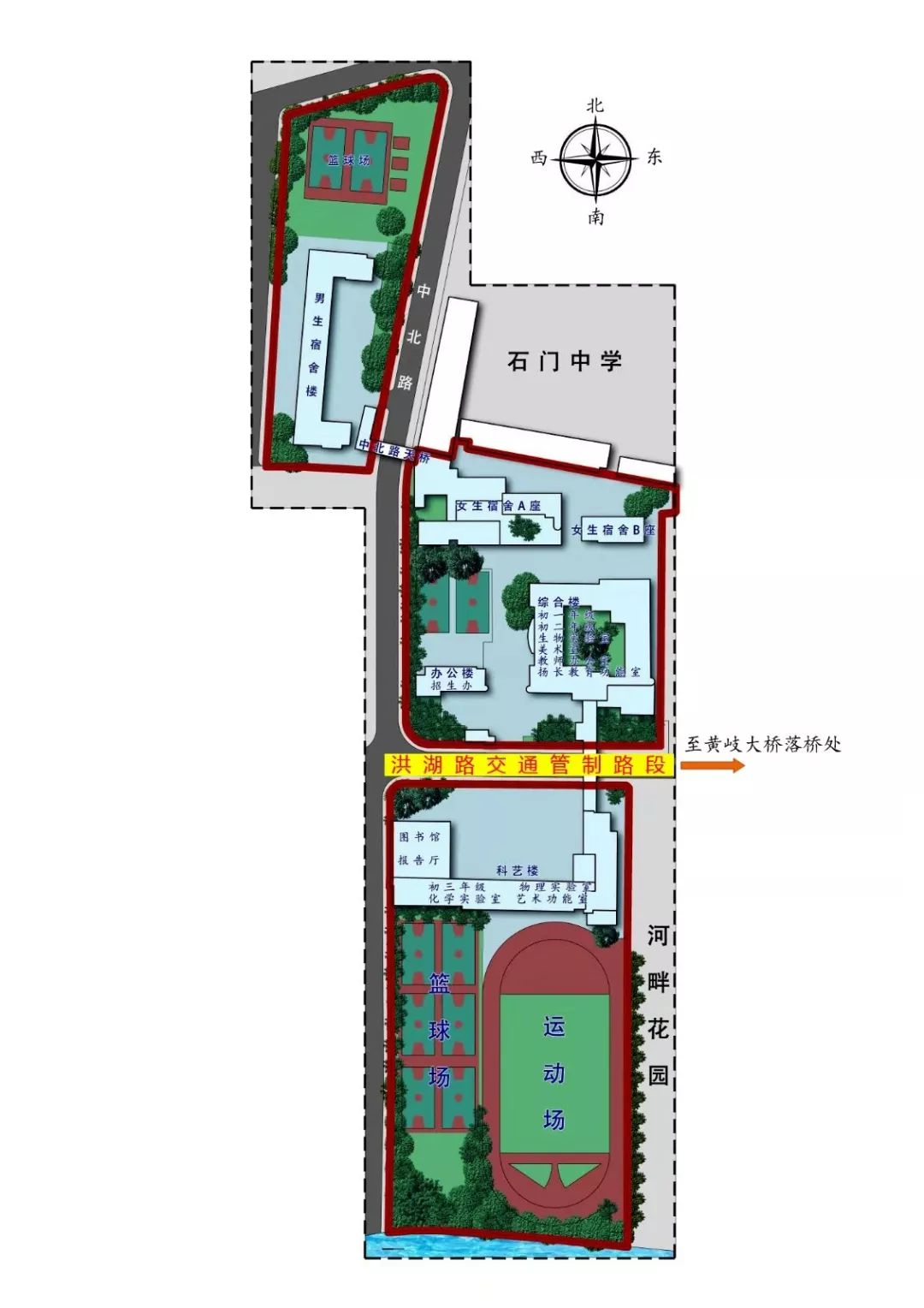 石门实验中学地图图片