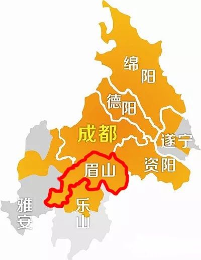 四川眉山地图位置图片