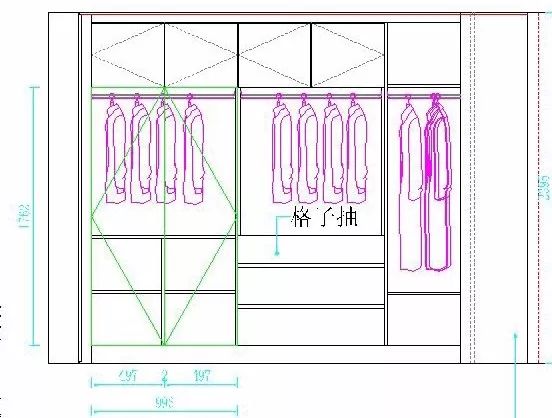 cad挂衣架平面图图片