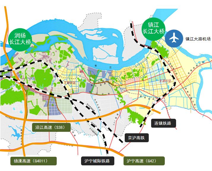 镇江新区大港规划图片