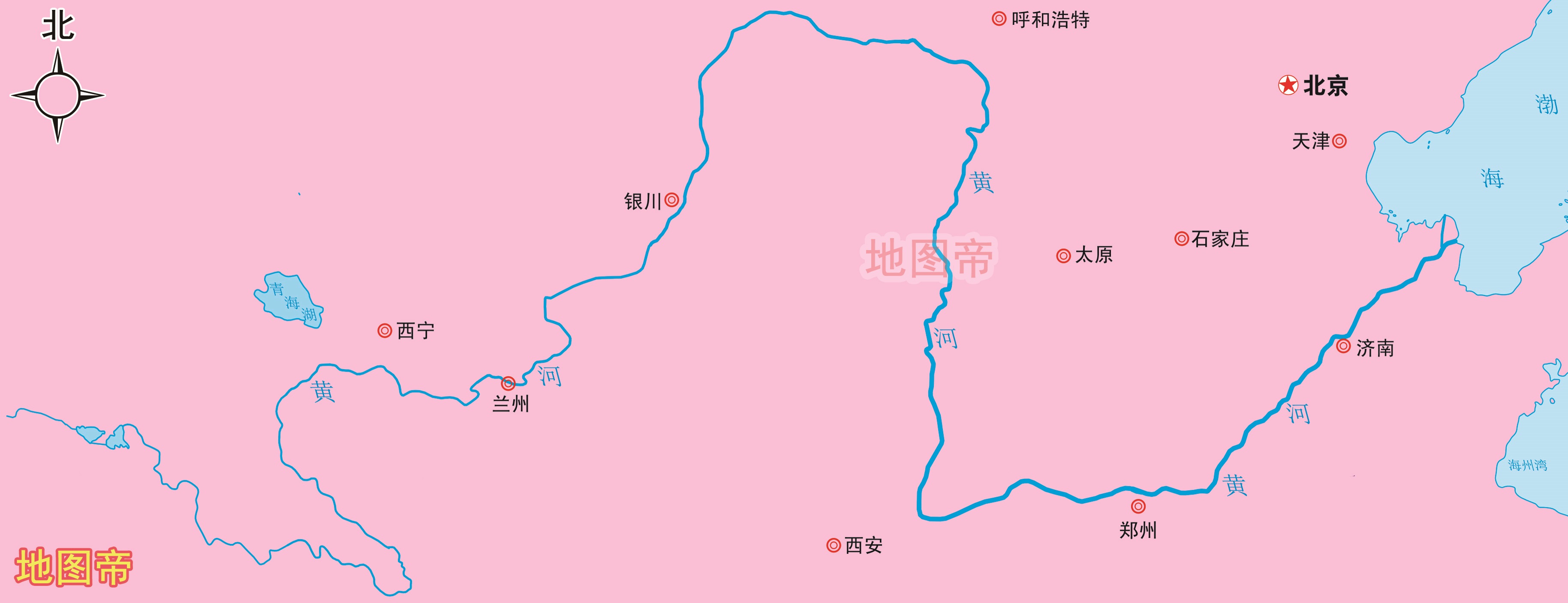 黄河古道路线图图片