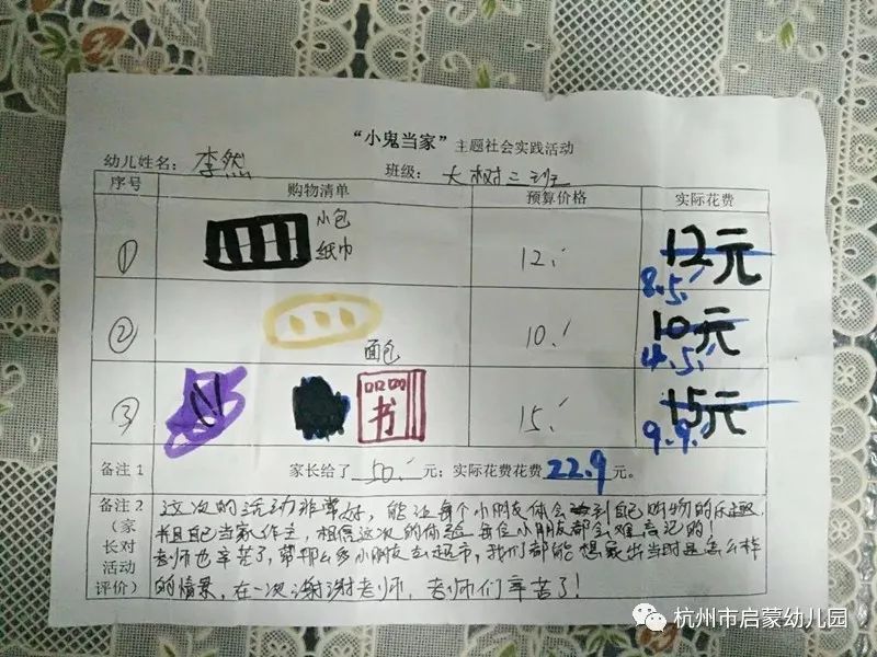 西湖区启蒙幼儿园社会实践活动小鬼当家逛超市