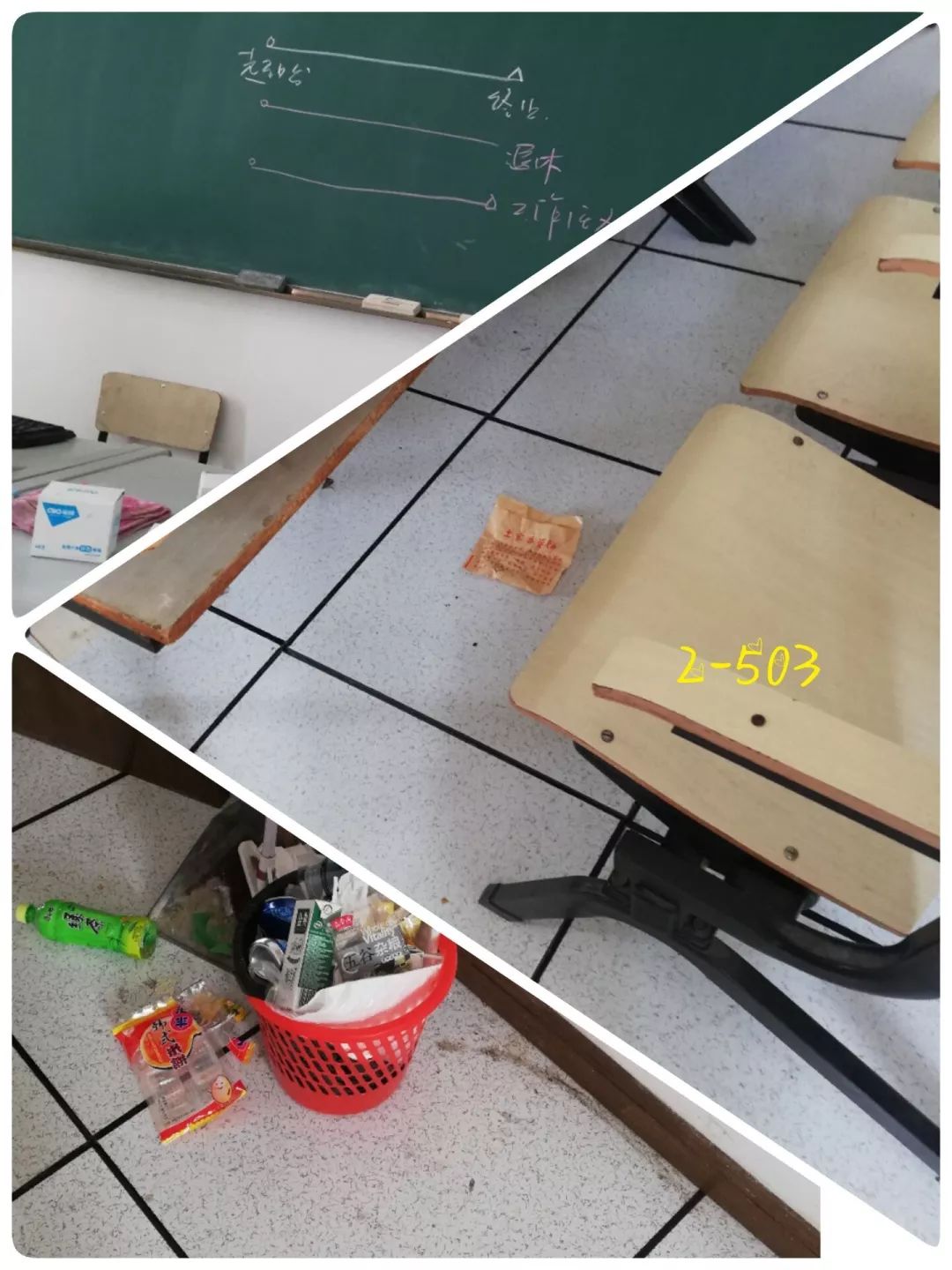 經生衛國經貿管理學院第三週寢室教室衛生公佈