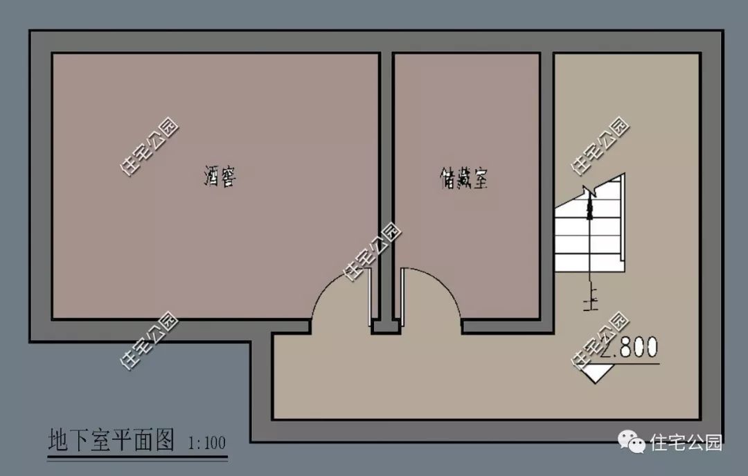 地下室 挑空客廳 火炕 鍋爐房,11×22米豪華新中式雅宅_設計