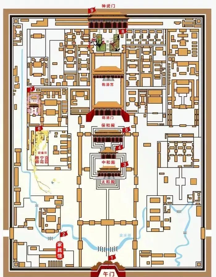故宫甄嬛传宫殿分布图图片