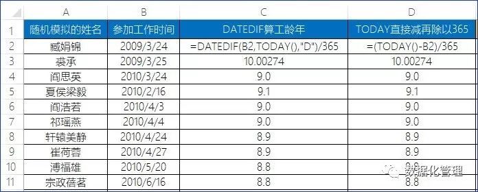 学excel不要轻易被洗脑了工龄算法问题