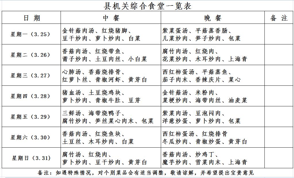 政府机关食堂菜谱图片图片