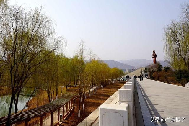 兰州华夏人文始祖园 主题雕塑伏羲女娲 黄河风情线上亮点