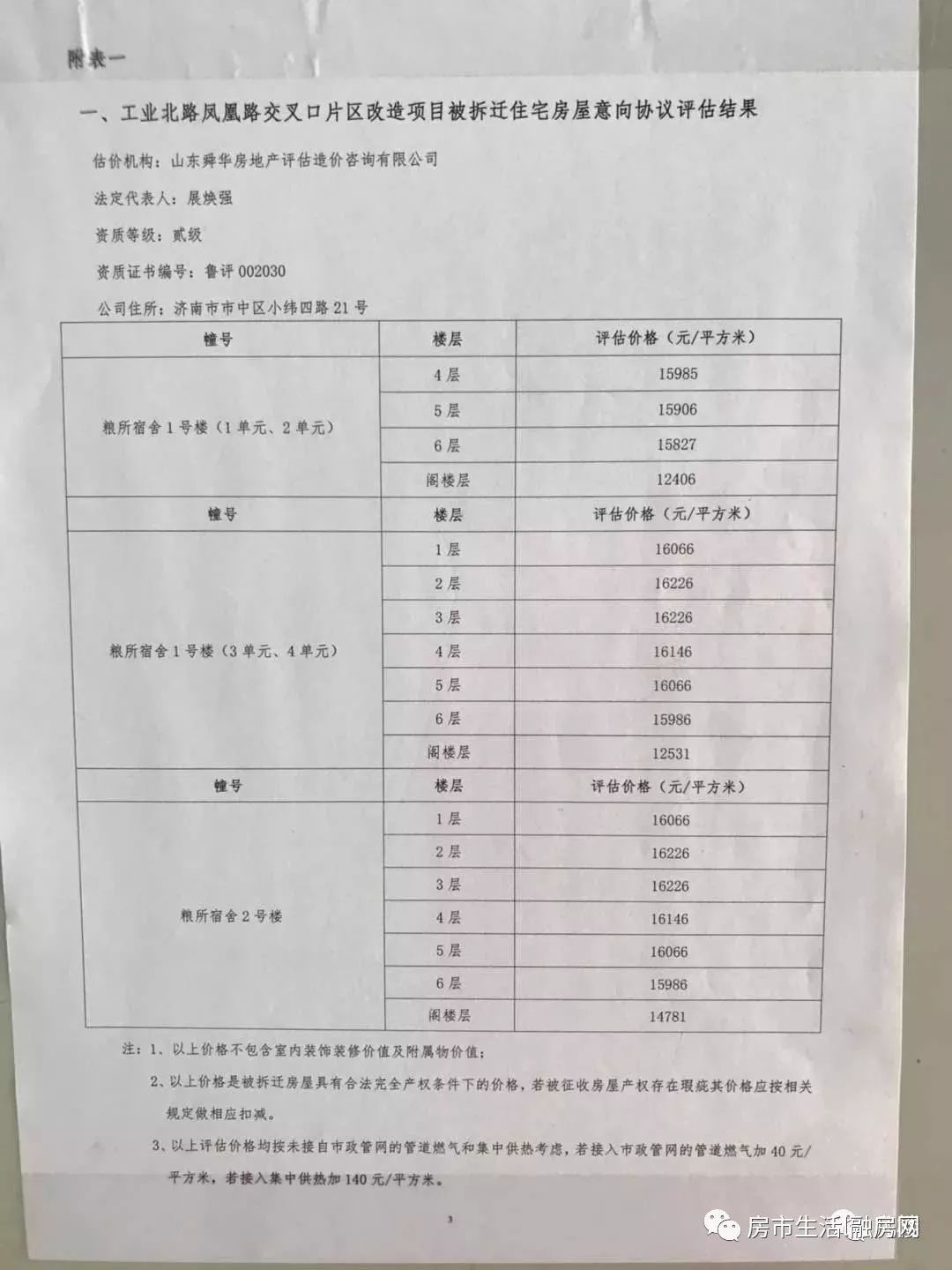 此外,《工業北路鳳凰路交叉口片區改造項目被拆遷住宅房屋價格評估