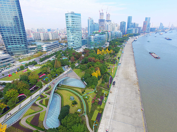 除了徐汇滨江的小心思,黄浦江两岸的绿道设计各有特点