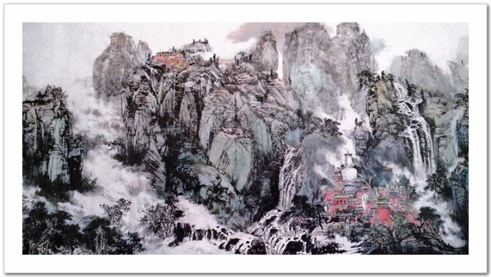 太行情愫中国画家施贞泉水墨山水画作品赏析