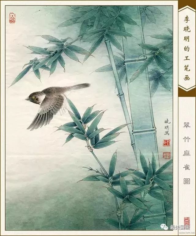 工笔竹子6步学会,转发学习了