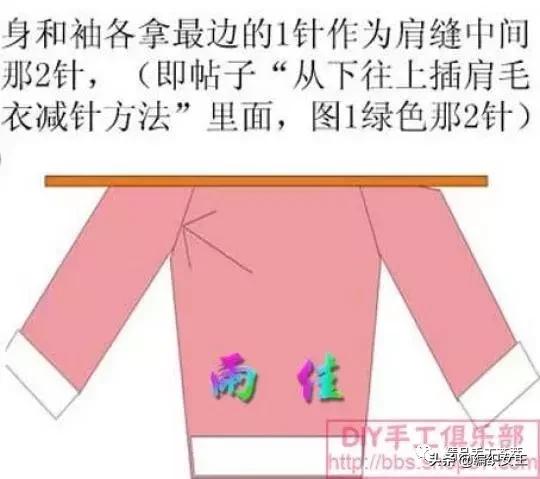 插肩袖减针方法图解图片