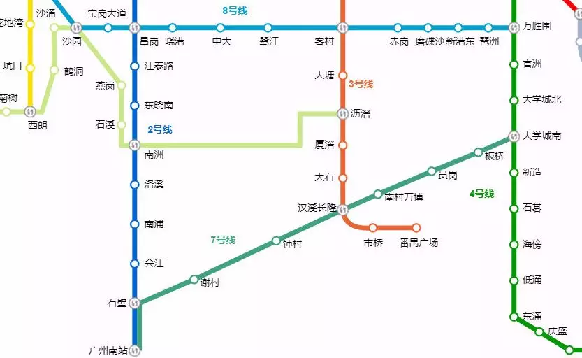 广州南站地铁路线图片
