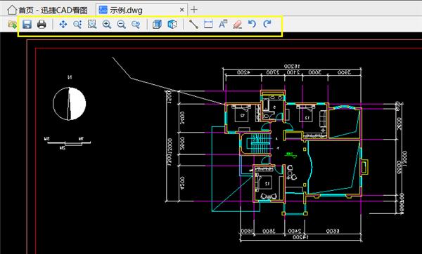 如果需要对图纸进行进一步的测算修改,在迅捷cad看图中也能完成,它
