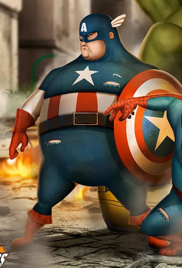 超级英雄变胖图片