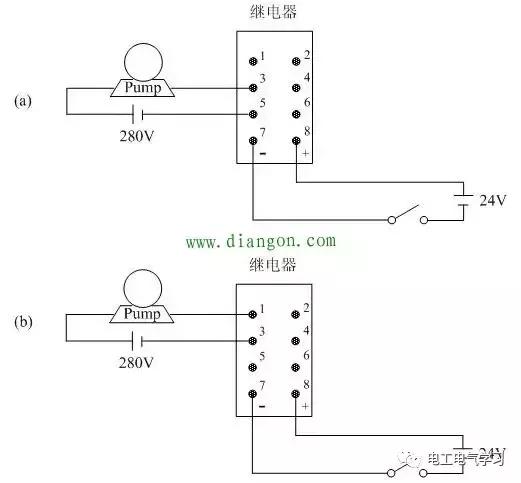 继电器的接线方法继电器端子内部接线图