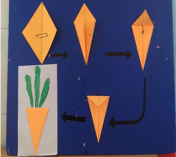 胡萝卜折纸的步骤图片