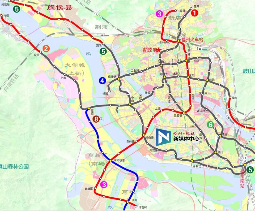 福州3号线地铁线路图图片