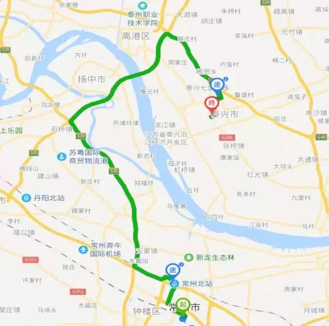 泰兴市路线图图片