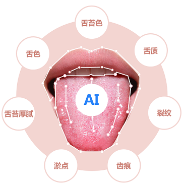 同時望問膳智能舌診利用中醫經典經方辨證體系大框架,將經脈臟腑,五行