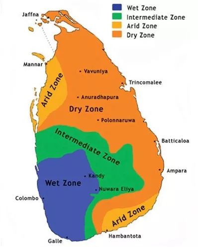 斯里兰卡气候分布图图片