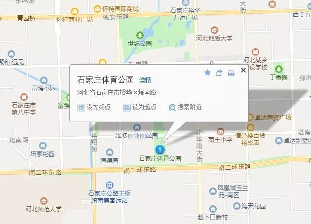 石家庄体育公园地图图片