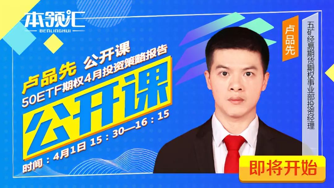 卢品先:50etf期权4月投资策略报告 直播预告