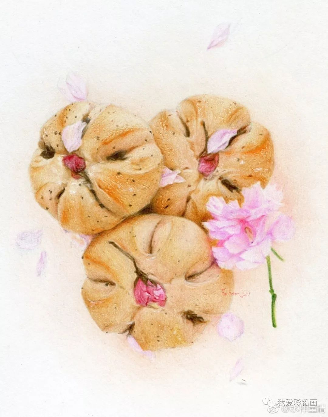 鲜花饼简笔画手工图片