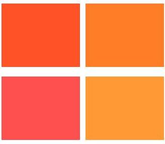橙色系所有颜色分类图片