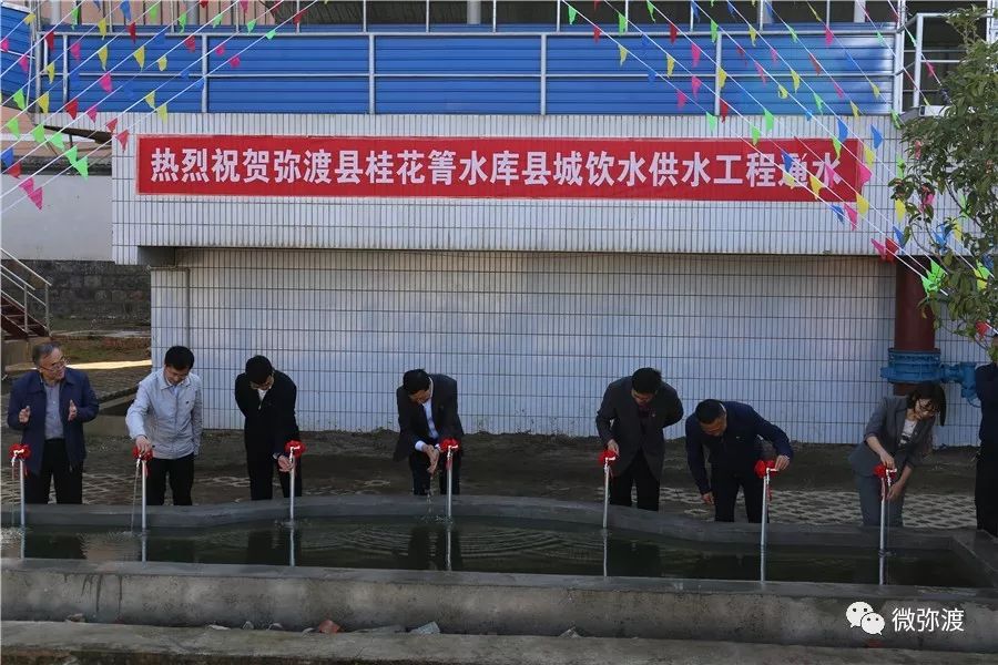 "听到桂花箐水库通水县城的消息后,老城区居民许芹芬迫不及待地拧开