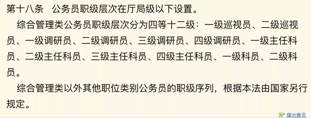 綜合管理類公務員職級層次分為四等十二級:一級巡視員二級巡視員一級