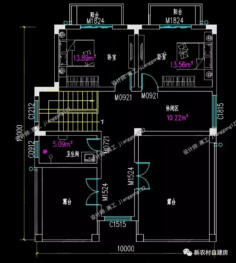 10x12米4款三层农村别墅,家里不需要有矿,人人都建的起的小别墅