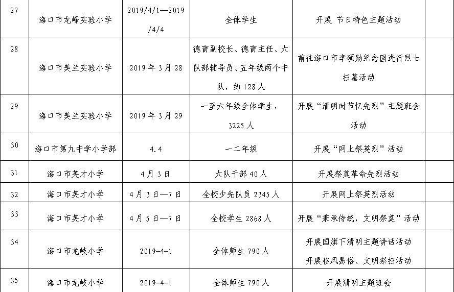 清明节周计划表图片