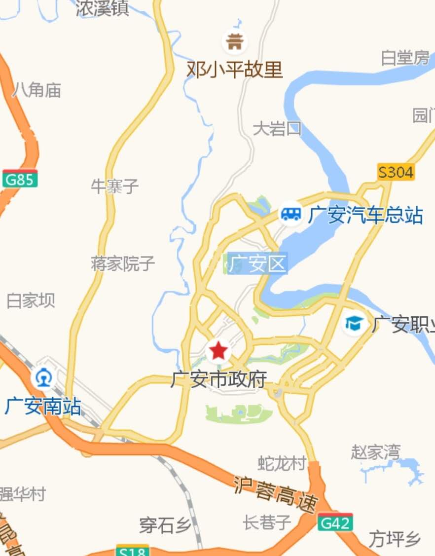 广安位置四川地图图片