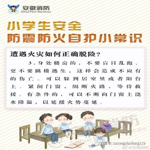 【小學生安全防震防火自護小常識】