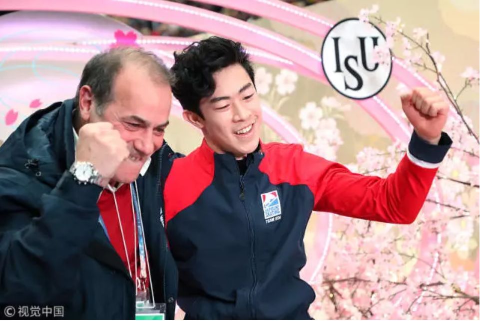 華裔選手陳巍(nathan chen)在日本琦玉舉行的2019年花樣滑冰世錦賽上