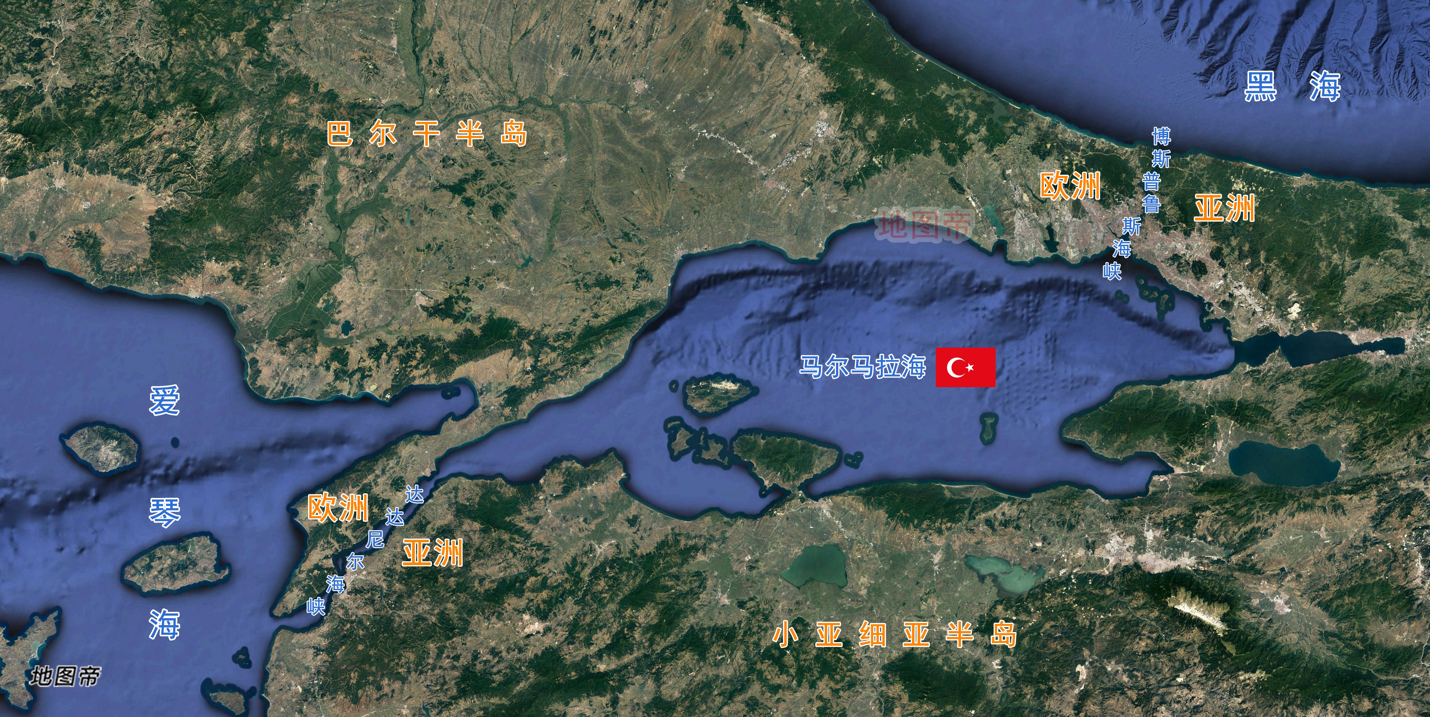 土耳其海峡地理位置图图片