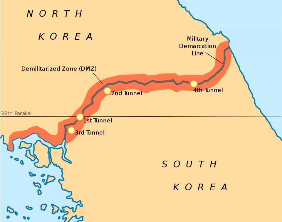 朝鲜战争三八线地图图片