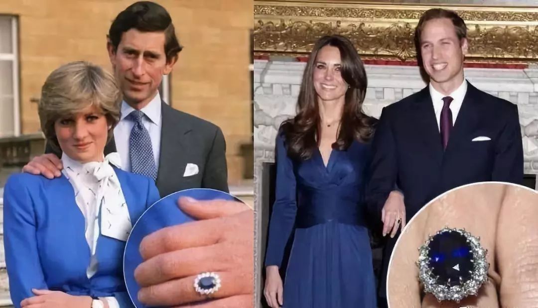 凯特收到的婚戒就是戴安娜王妃生前最爱的首饰——12克拉的蓝宝石戒指